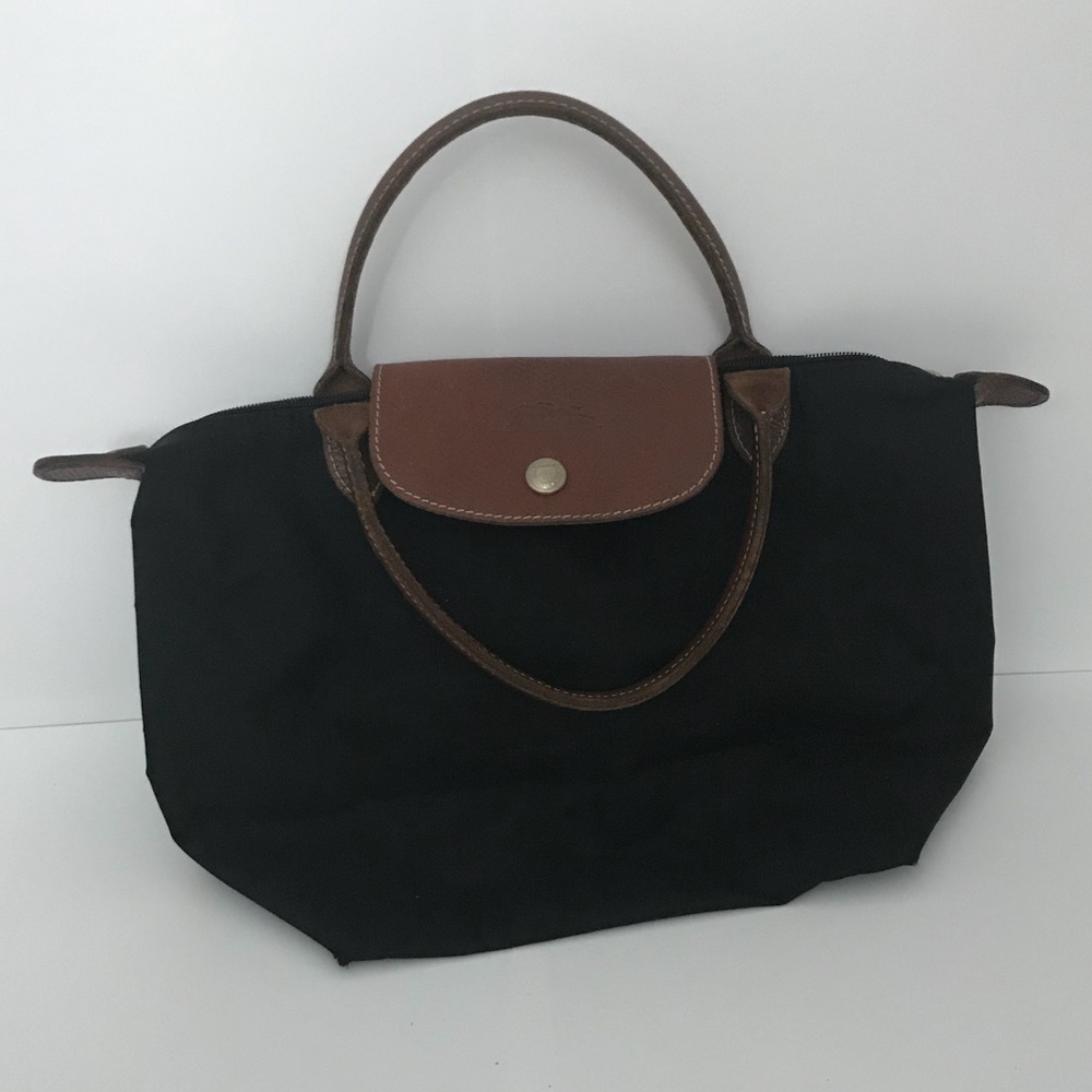 Black Long Champ Le Pliage bag - Small